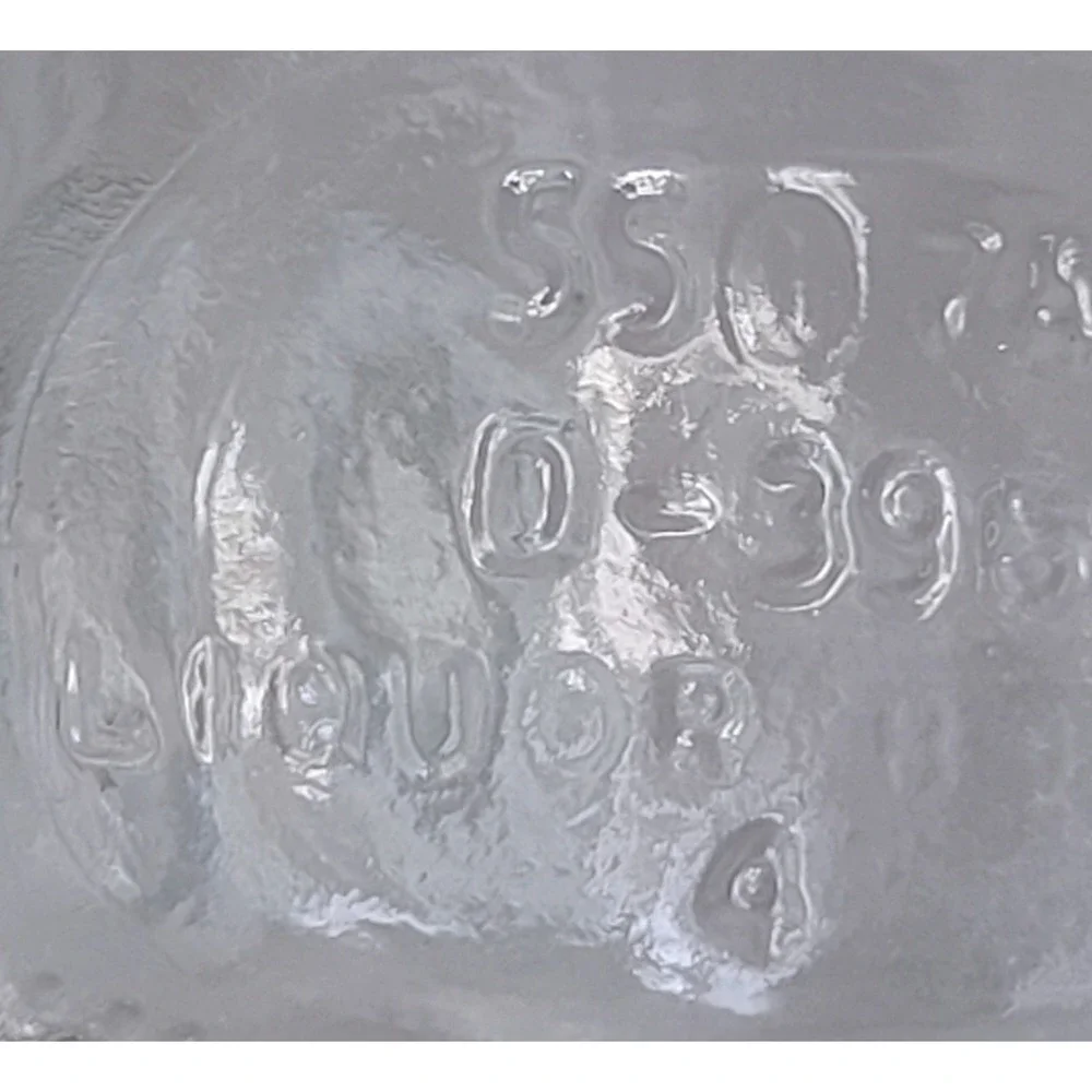 Vintage Clear Glass Decanter Stopper Embossed 10.5